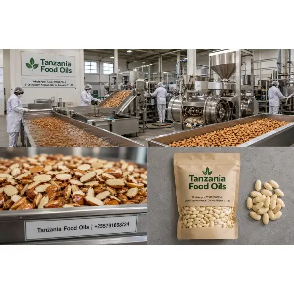 Tanzania Food Oil salmond processing scene